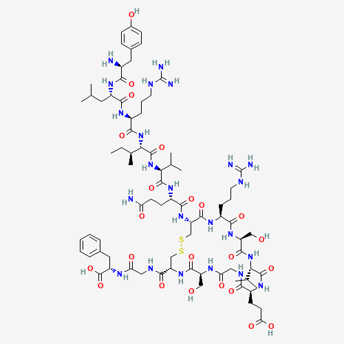 Diagramme de la structure moléculaire de AOD9604, Peptides canadiens vendu par Helixx Online au Canada