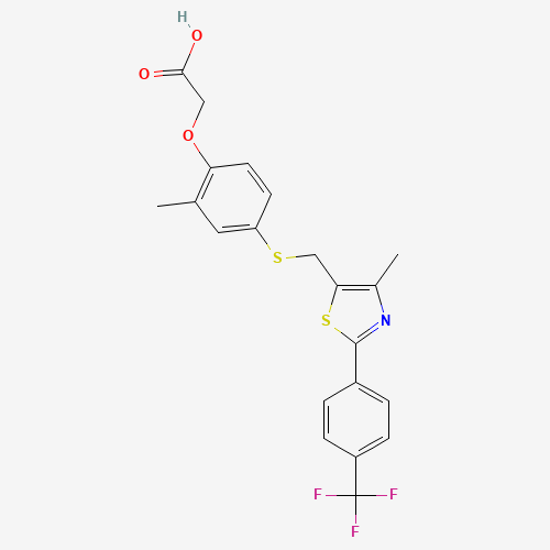 Diagramme de la structure moléculaire de Cardarine - GW-501516, SARMs canadiens vendu par Helixx Online au Canada