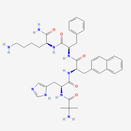 Diagramme de la structure moléculaire de Ipamorelin, Peptides canadiens vendu par Helixx Online au Canada