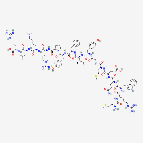 Diagramme de la structure moléculaire de MOTS-c, Peptides canadiens vendu par Helixx Online au Canada