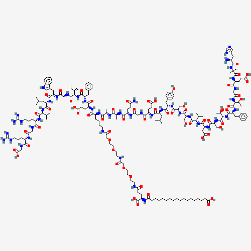 Diagramme de la structure moléculaire de Ozempic (Semaglutide), Peptides canadiens vendu par Helixx Online au Canada