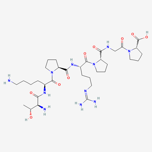 Diagramme de la structure moléculaire de Selank, Peptides canadiens vendu par Helixx Online au Canada