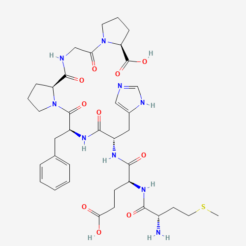 Diagramme de la structure moléculaire de Semax, Peptides canadiens vendu par Helixx Online au Canada