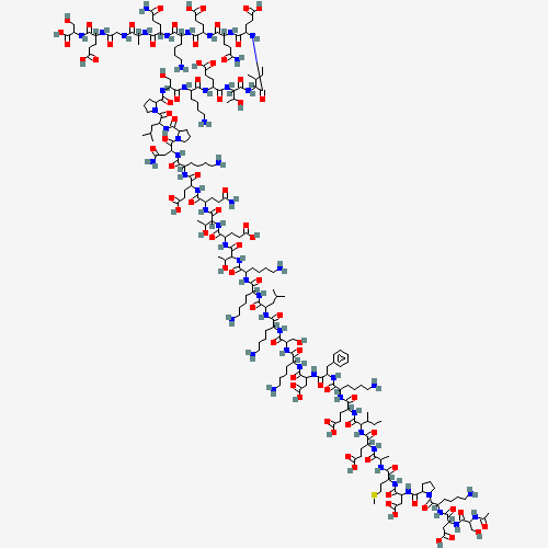 Diagramme de la structure moléculaire de TB-500, Peptides canadiens vendu par Helixx Online au Canada