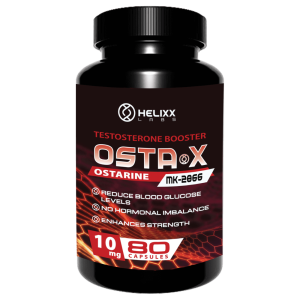 Ostarine MK-2866 by Helixx Online - 80 Capsules of 10mg for Improved Muscle Mass and Strength